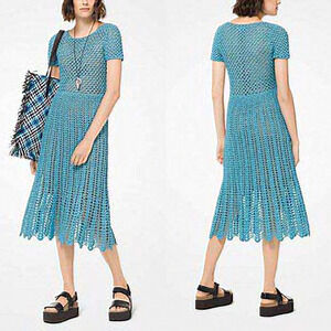 NWT Michael Kors Collection Resort 2019 Hand-Crocheted Lurex Dress Women Size XS